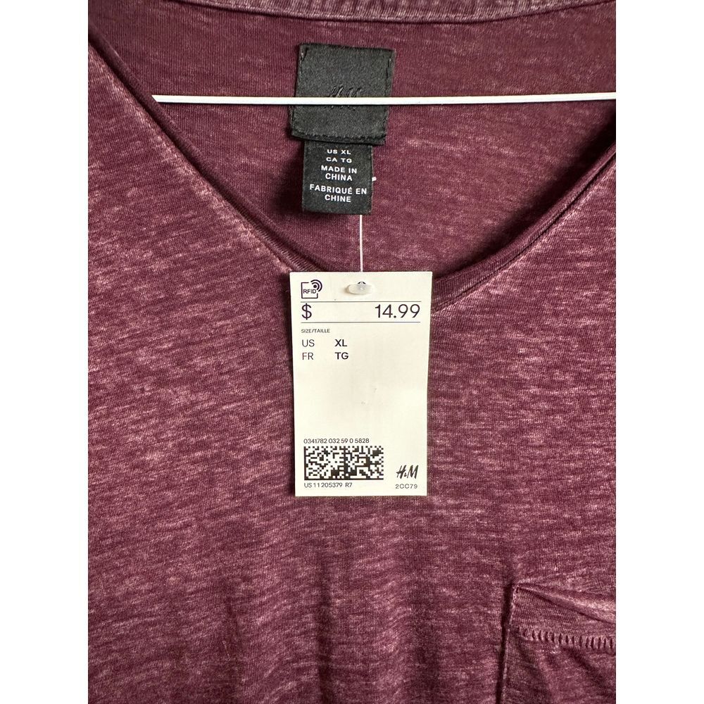 H&M Men's Tee Shirt Short Sleeve Extra Large NWT - Picture 2 of 7